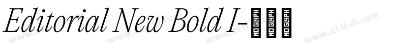 Editorial New Bold I字体转换